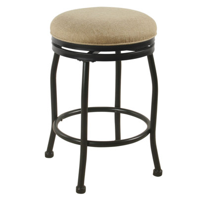Nicki Swivel Upholstered Counter Stool with Metal Frame