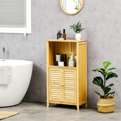 Floor Cabinet Bathroom Cabinet With Shelves And Doors