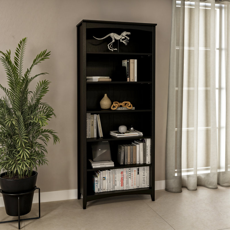 Colton Bookcase, (6 Shelves) 72" H x 30" W x 13"D, Black