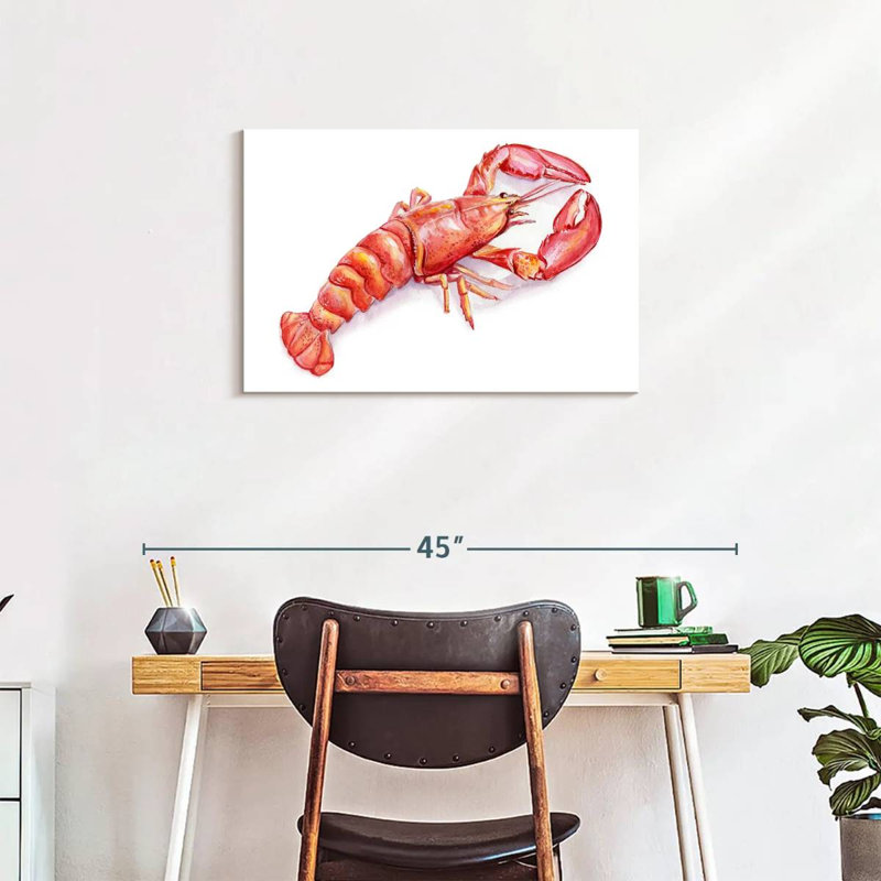 Vibrant Lobster, 20" H x 30" W