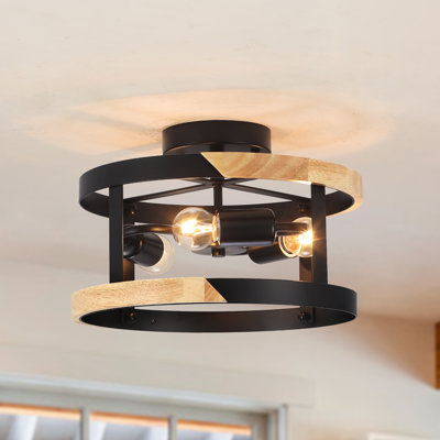 Plafonnier semi-encastré 3 lumières 11,81 po Akoowo