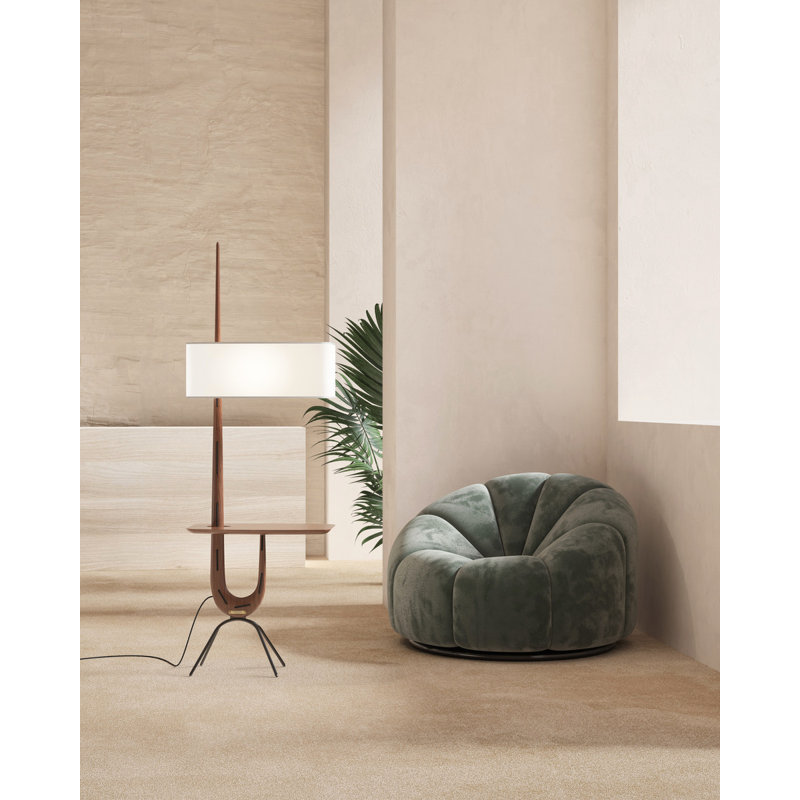 Giraffe Floor Lamp, American Walnut