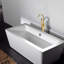 Robinet de baignoire autoportant à poignée simple avec inverseur et douche à main-60181690