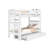 Treva Tall Solid Wood Standard Bunk Beds Twin over Twin, 4 Step Ladder, Twin Trundle, White-1753598135-1833215577