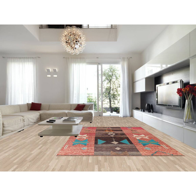 Tapis tribal marocain noué à la main 8 pi 10 po x 12 pi 9 po