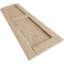Timberthane deux panneaux plats égaux avec volets elliptiques en faux bois (par paire)-64374830-64374847-64374850