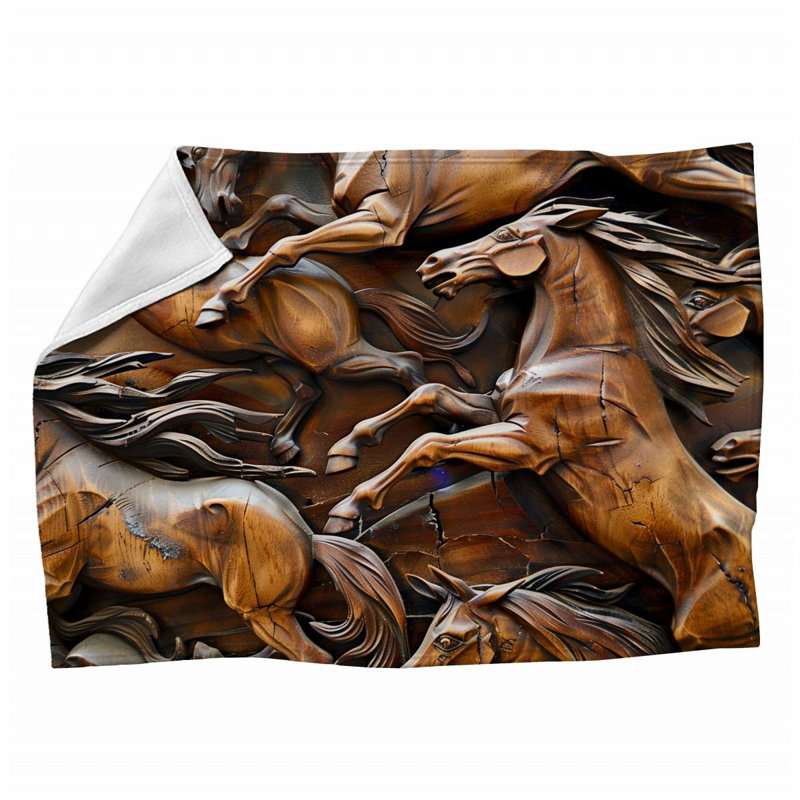 Machine Printed Throw Blanket, 60" x 80"