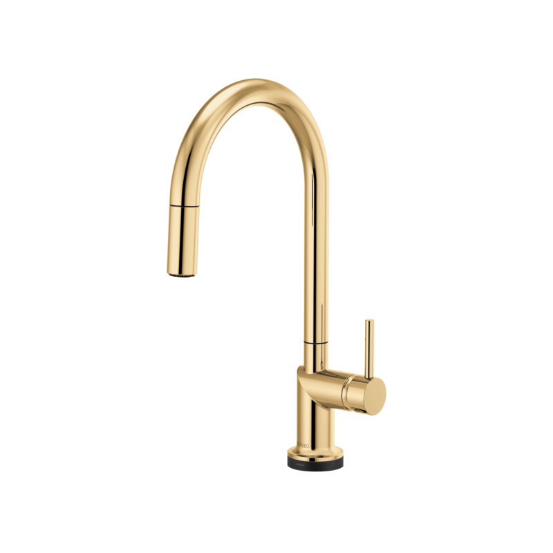 Odin® SmartTouch® Pull-Down Faucet with Arc Spout, Polished Gold, Lever
