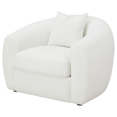 Natural Linen Upholstered Accent Chair