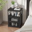Ensemble de chambre à coucher de style campagnard industriel 3 pièces, lit plateforme en bois et 2 tables de chevet, cadre de lit double avec tête et pied de lit, table de chevet avec tiroirs et tablette ouverte, aucun sommier nécessaire-477613438-478578883
