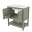 Meuble-lavabo de 30 pouces avec lavabo en céramique et rangement polyvalent-383876502