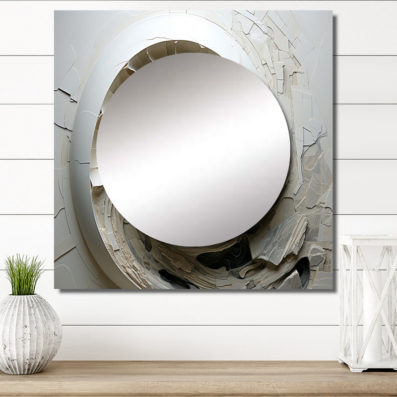 Islarose - Miroir décoratif mural Nautilus pour chambre à coucher, 23 po x 23 po