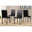 4 chaises de salle à manger en similicuir noir - structure moderne en métal-786668274