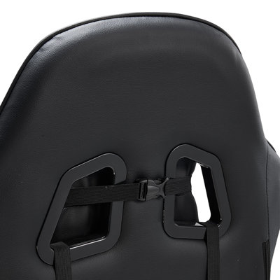 Metro Lane Adjustable Reclining Ergonomic Swiveling PC & Racing Game Chair in Black