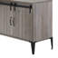 Bureau d'écriture en chêne gris avec porte de grange coulissante-1096919264
