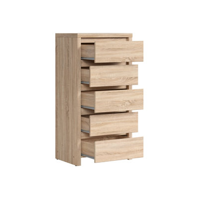 56 cm W Chest of 5 Drawers