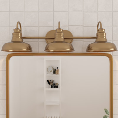 3-Light Industrial Chic Vanity Light Fixture