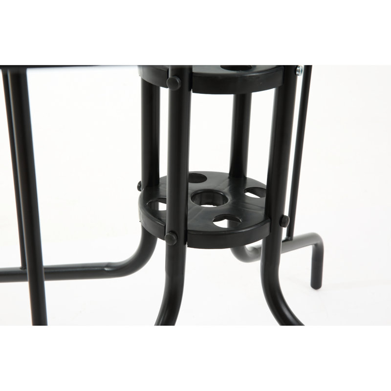 Tables de patio modernes, salle à manger en acier trempé de 35 pouces pour la cour arrière