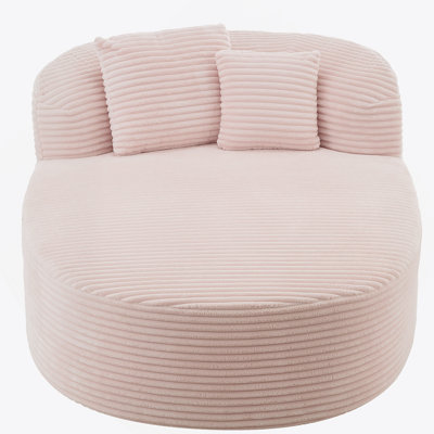 Indoor Chaise Lounge With Two Supportive Pillows For Living Room