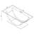 Chrome Rectangular U-Shaped Glass Top Coffee Table