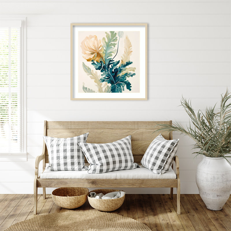«Botanical Radiance IV» par Lazar studio, impression sur bois encadrée, H 33 po x l 33 po