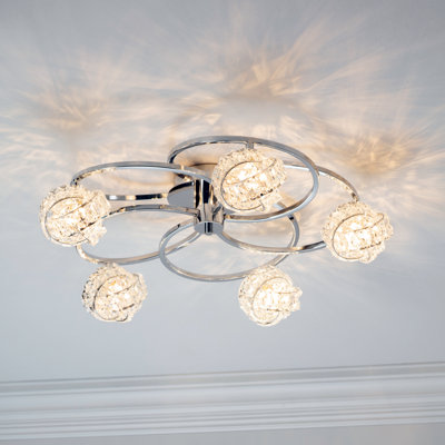 Sharri Crystal Semi Flush Mount