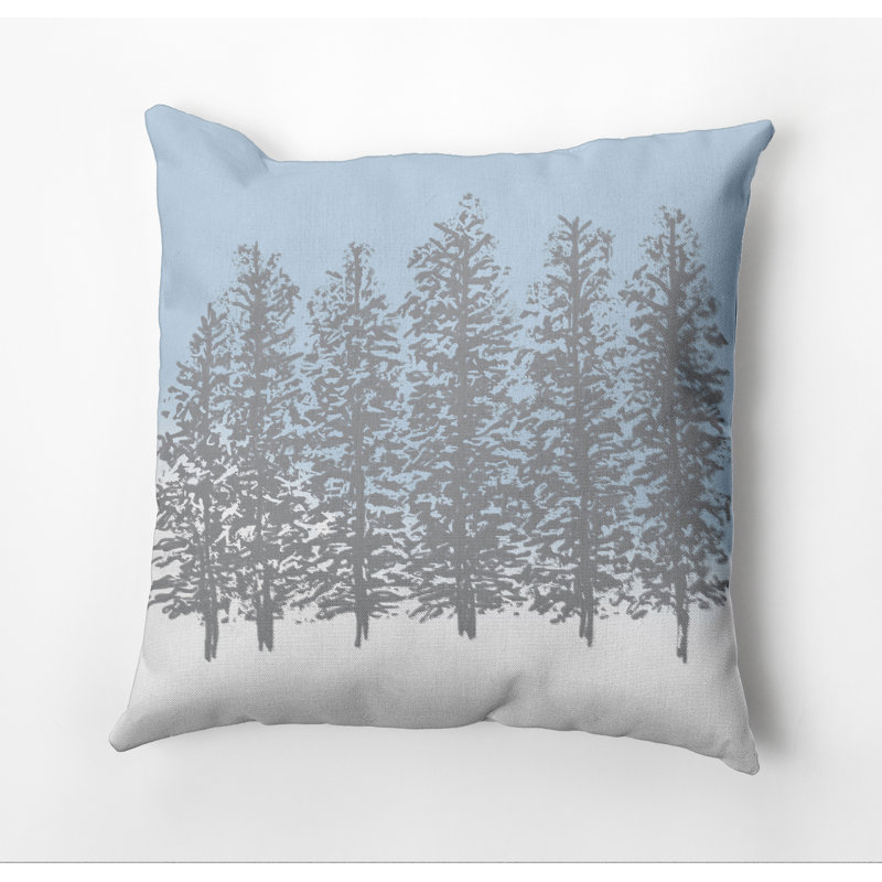 Holiday Essence Outdoor Reversible Throw Pillow, 16" H x 16" W, Gray