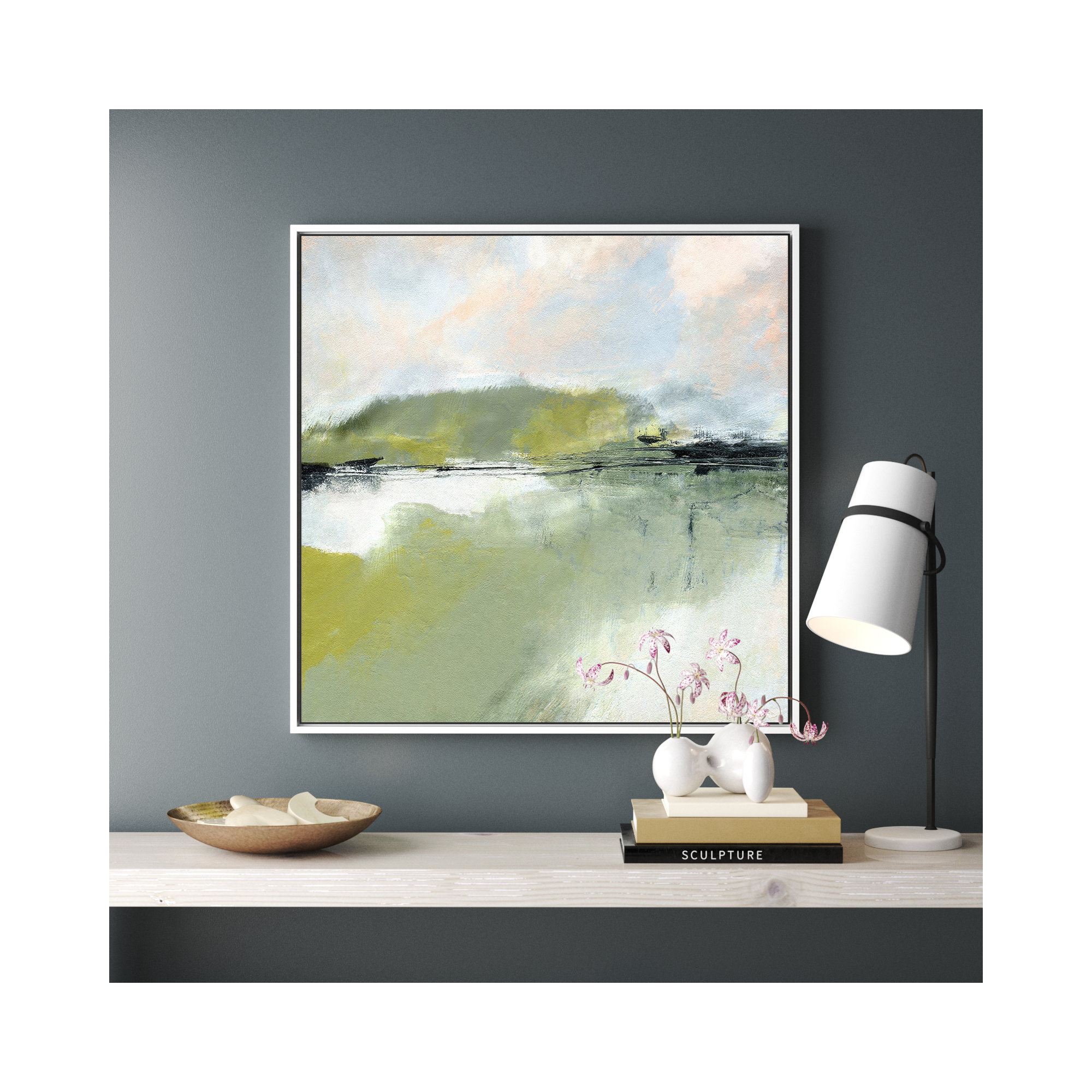 Savor by Melanie Biehle, 48" H x 48" W, White Maple Framed