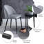 Chaise parsons en velours gris