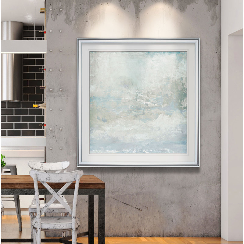 " Cloudscape ", 24" H x 24" W x 1.5" D, Silver Framed
