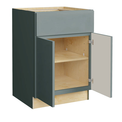Gallery Express Rowan Assembled 27 in W x 21 in D x 34.5 in H Vanity Depth Base Kitchen Cabinet with Drawer in Meadow