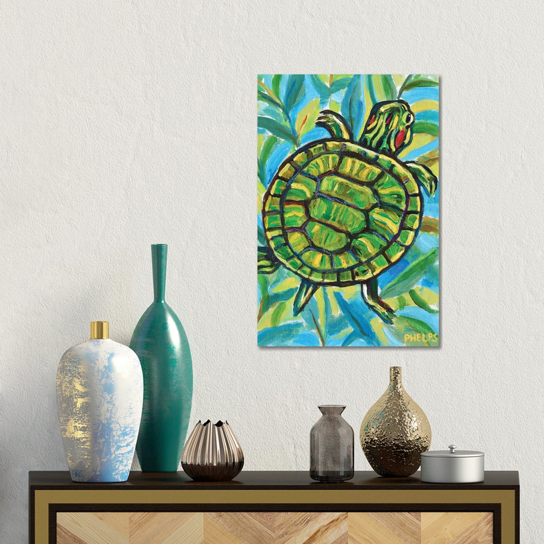 Slider Turtle von Robert Phelps - Gallery-Wrapped Canvas Giclée on Canvas