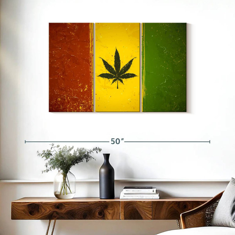 Drapeau du pays de la marihuana, H 24 po x l 38 po