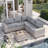 Muphyers 6-Piece Outdoor Patio Furniture Set Wicker Sectional Sofa Set, Patio Conversation Set with Thickened Cushions & Coffee Table for Garden, Backyard, Poolside-267670921