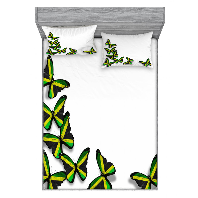 Microfiber Sheet Set, Queen Sheet Set with Fitted Sheet