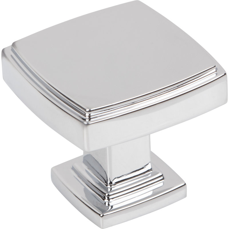Square Knob, Polished Chrome
