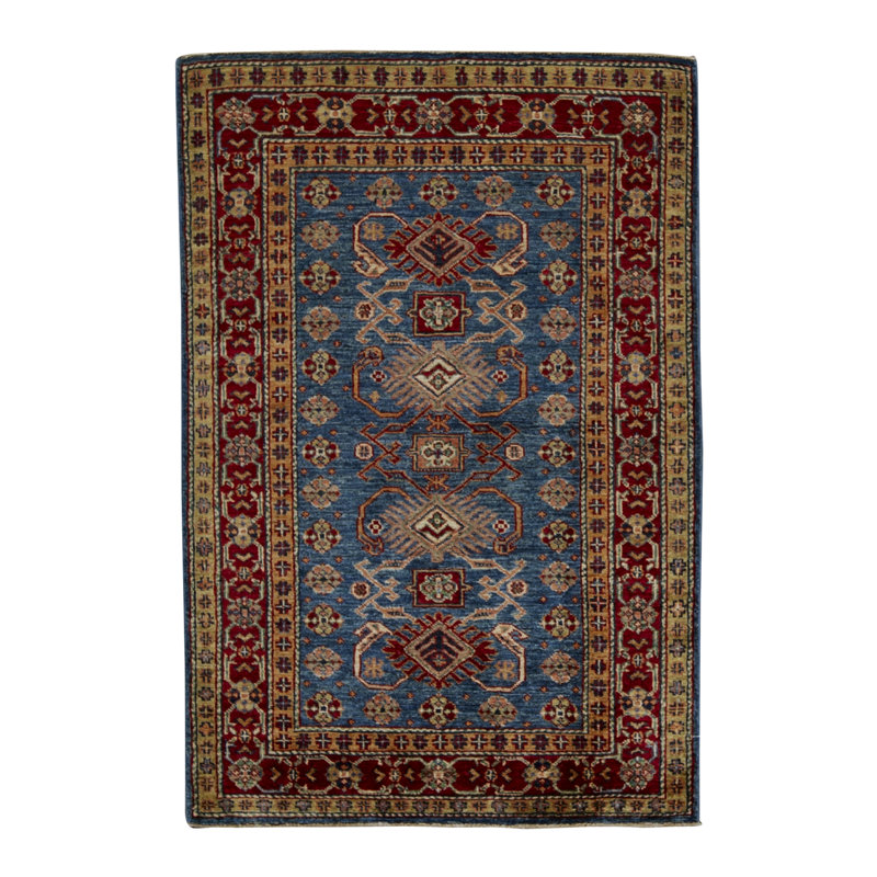Kazak Hand Woven Wool Oriental Area Rug