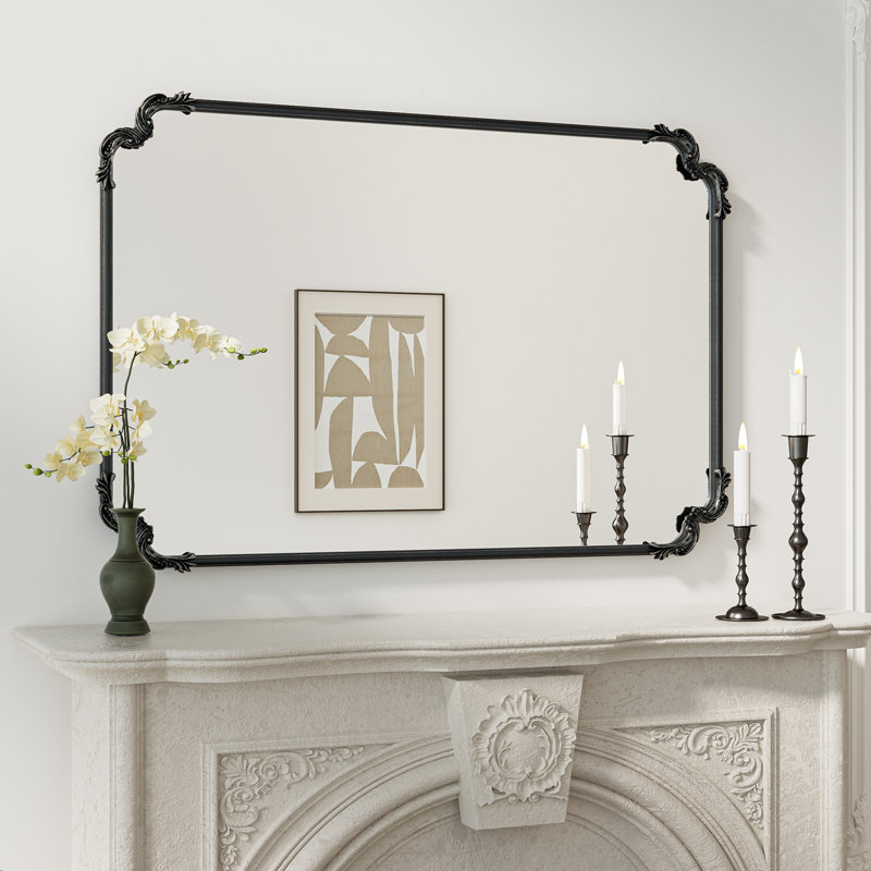 Miroir d'appoint Genan, 48 po x 32 po, Noir antique