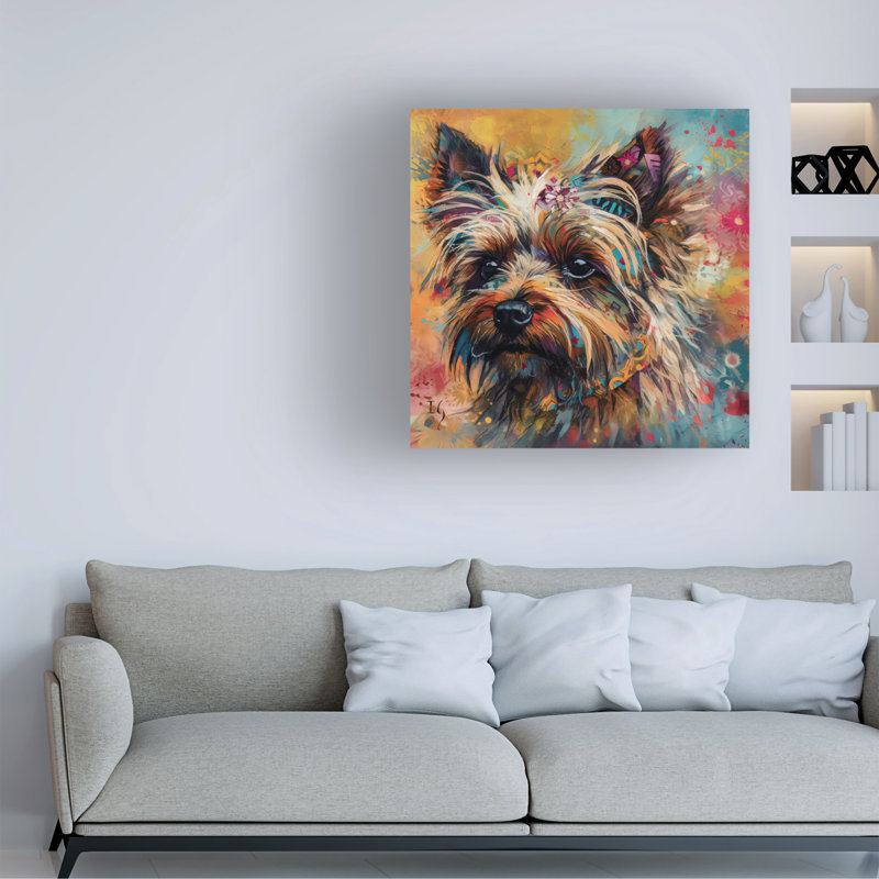 Animaux, palette de chaleur sur toile, L 18 po x H 18 po