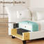 Canapé modulaire rembourré en U avec rangement, 8 places en velours côtelé avec dossier à accoudoirs réglables, coussins de soutien moelleux, beige-2013196720