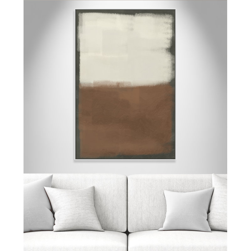 Coronado Alabaster Burst 2 - reproduction sur toile avec cadre flottant, H 61,5 po x l 41,5 po x P 2 po, Blanc / Blanc