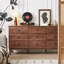 Buffet décoratif brun en bois massif