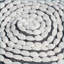 Pouf, cylindrique géométrique moderne fabriqué à la main pour un usage intérieur | Tissu imperméable | Blanc neige-257740558