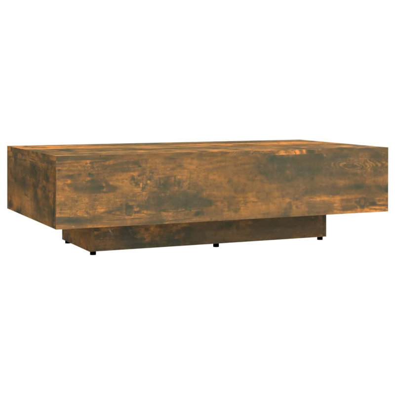 Jlea Solid Coffee Table, Smoked Oak, 31cm H x 85cm W x 55cm D