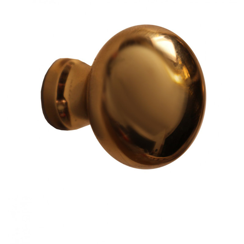 Cabinet Knob Black Solid Brass Colonial 1" Dia