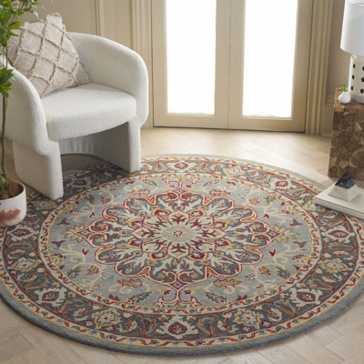 Tapis gris / gris anthracite en laine touffeté à la main Cranmore