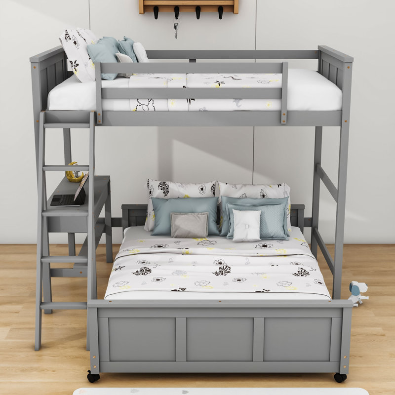 Jacobina Kids Bunk Bed, Gray, Twin Over Full
