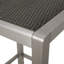 Table de bar d'extérieur en aluminium 43 po avec plateau en rotin PE