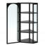 Glass Door Wall Mounted Corner Cabinet with Featuring Four-tier Storage-35410342