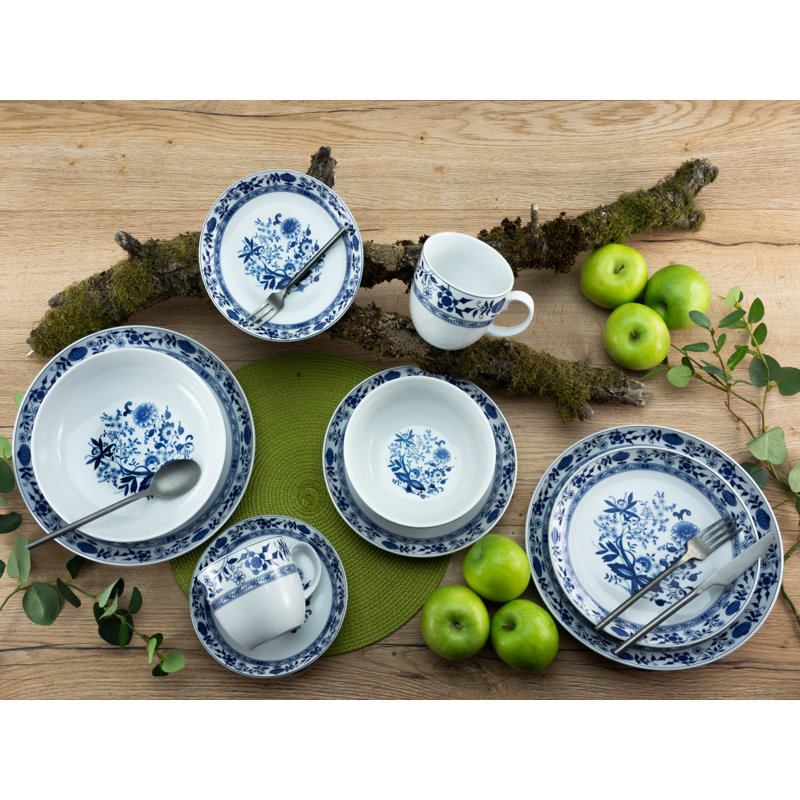 Allround - Onion Pattern 10 Piece Dinnerware Set, Service For 2